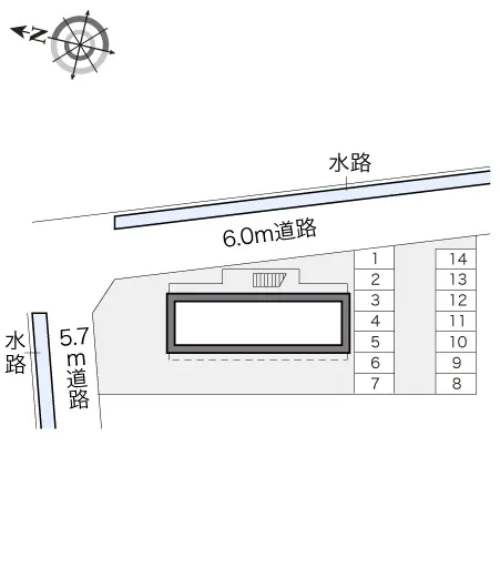 ★手数料０円★春日部市備後西２丁目　月極駐車場（LP）